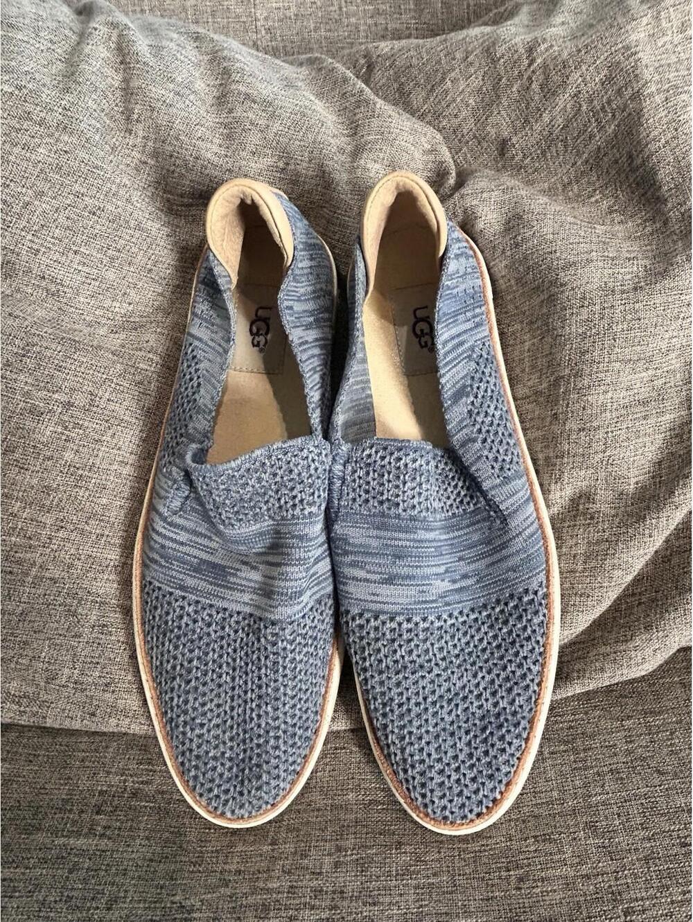 UGG Sammy Slip On Sneakers Womens Size 8.5 Hyper Weave Flats Comfort Shoes Blue